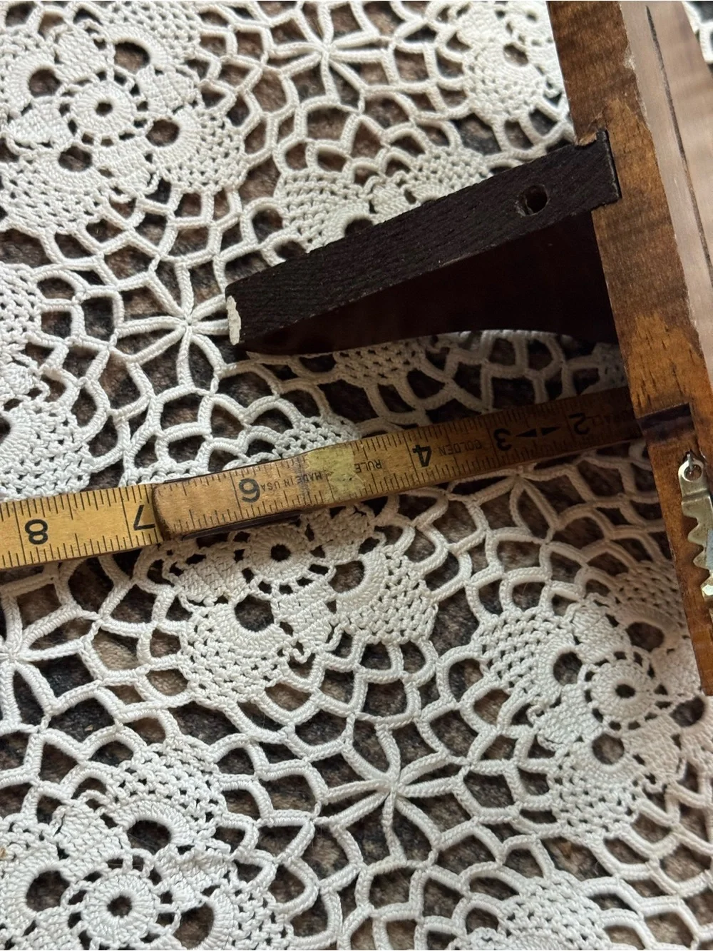 Vintage Wood Corner Wall Shelf | Small Rustic Display Shelf Farmhouse Decor